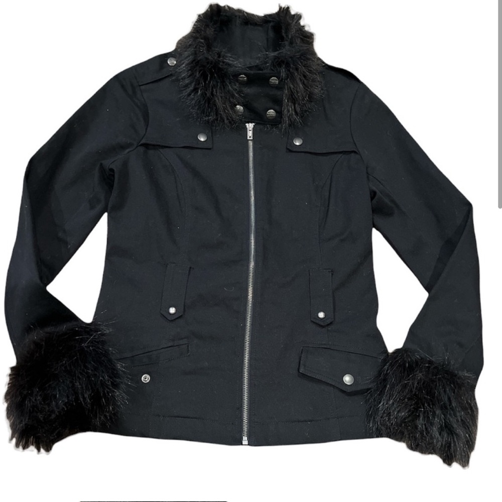 COPY - Rare TRIPP nyc XL Black Jacket (Faux Fur) Junior size